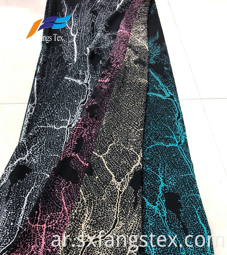 Polyester Digital Printed Black Abaya Veil Clothing Fabrics 1